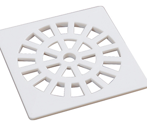 GRELHA PLASTICA – QUADRADA – BRANCA – 10cm X 10cm – FERE